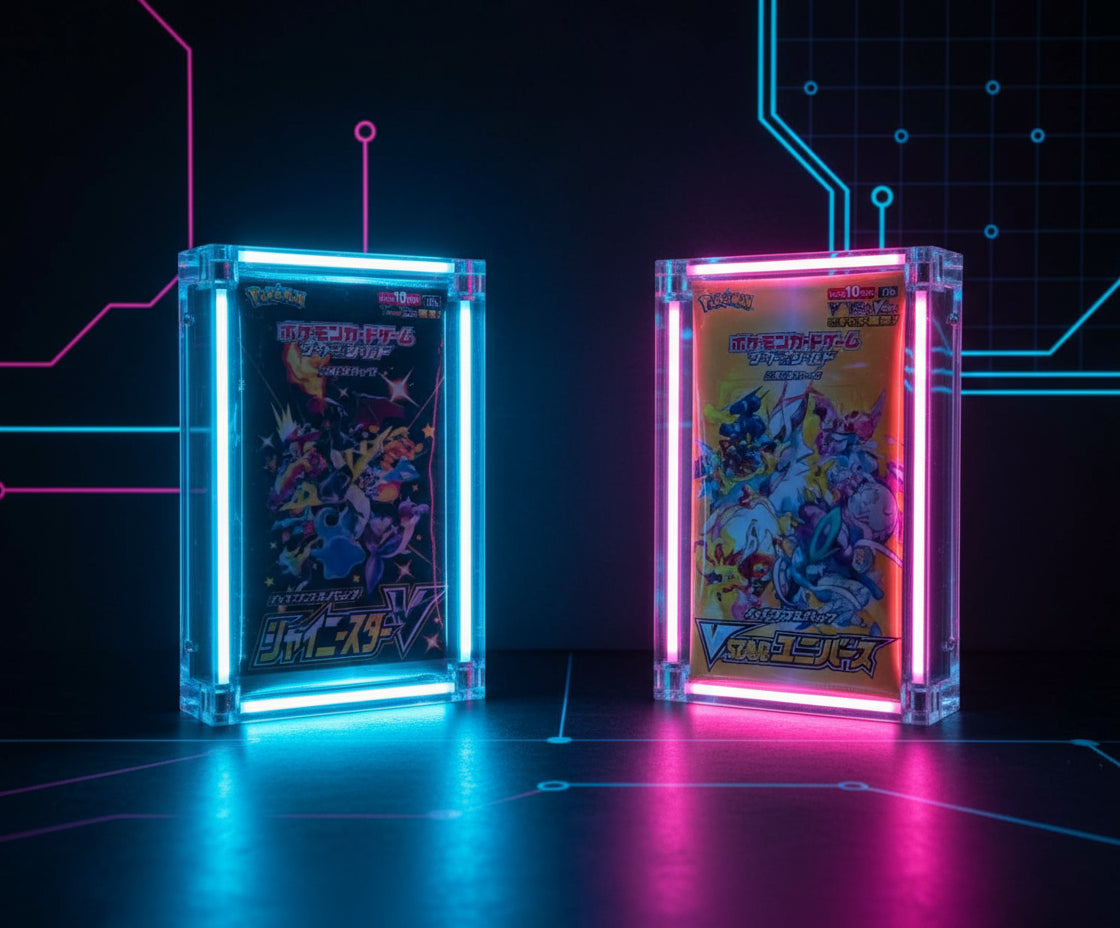 Acrylic display cases for ETBs, Booster Boxes and more